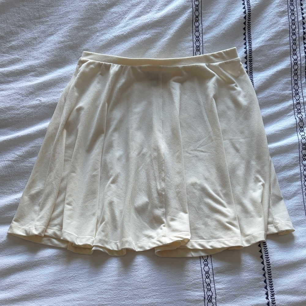 Streetwear Society Cream Skater Skirt